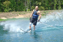 Yancey Williams waterskiing